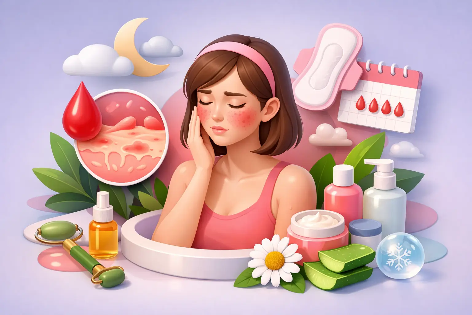 Sensitive Skin During Period: What Helps