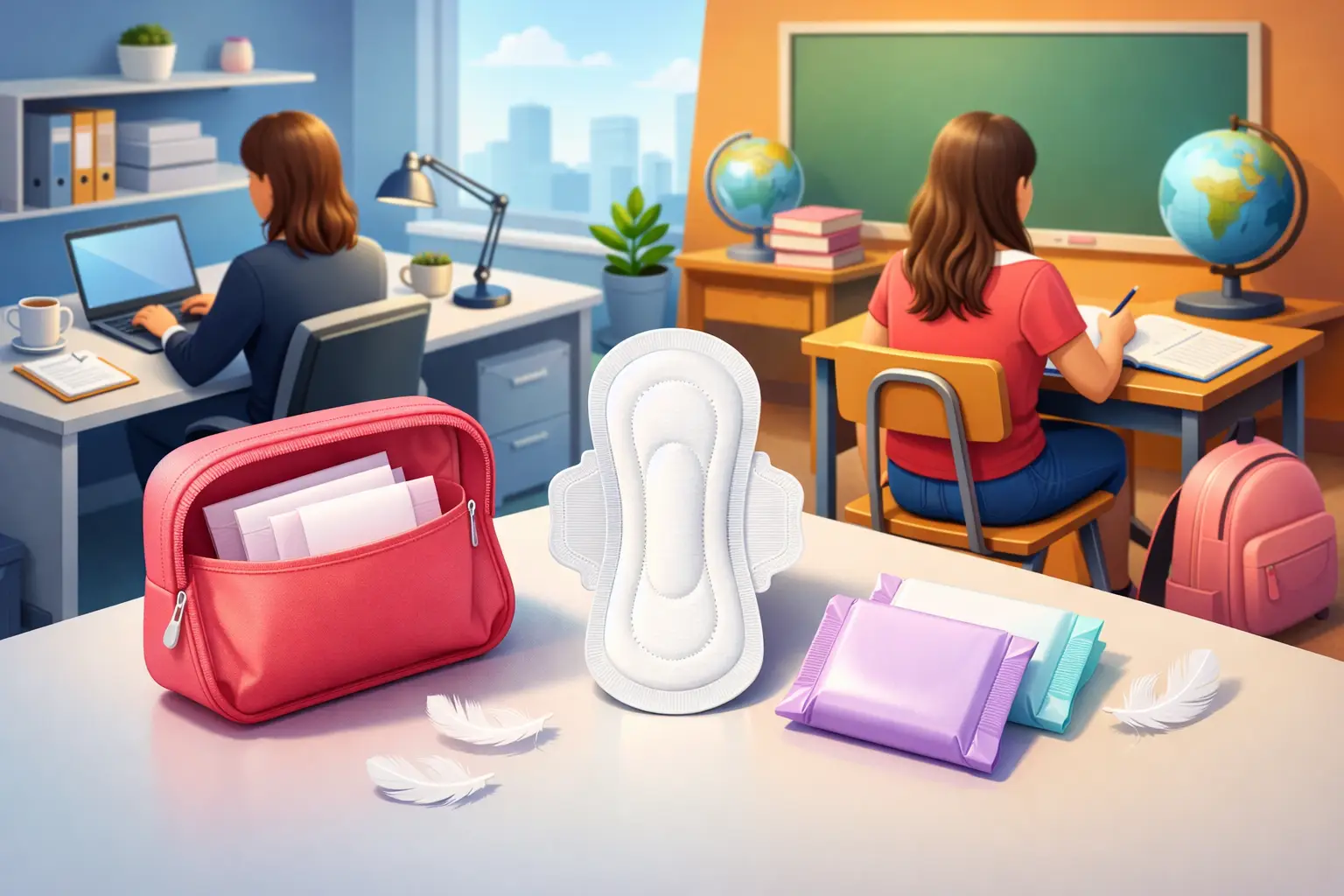 How to Wear Pads Comfortably at Work and School