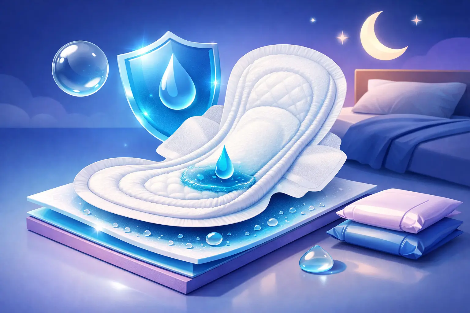 Leak Proof Pads for Overnight Protection